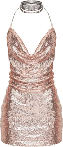 Miniatura 5 de Vestido de Nochevieja Vestido de moda con lentejuelas de las señoras vestido sexy vestido de cóctel vestido de la aleta