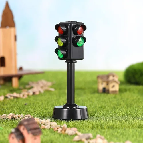 Miniatura 2 de NUOBESTY Juguete de semáforo para niños, modelo de luz de tráfico, juguetes de educación temprana para niños pequeños, paquete de 2