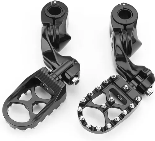Miniatura 5 de Estriberas para motocicleta, pedales de estribera, estriberas de barra de carretera de 1.25 pulgadas, aptas para Harley Touring Honda, Kawasaki