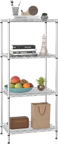 Miniatura 10 de BestOffice Estantería de 5 repisas de alambre para garaje, estante de alambre NSF, estantes de almacenamiento de metal de gran resistencia, altura