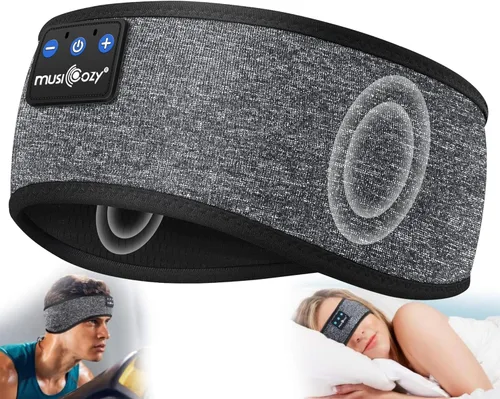 Miniatura 9 de MUSICOZY Auriculares Bluetooth 5.4 con Diadema para Deportes y Sueño, Máscara para los Ojos Inalámbrica para Dormir con Auriculares para Personas