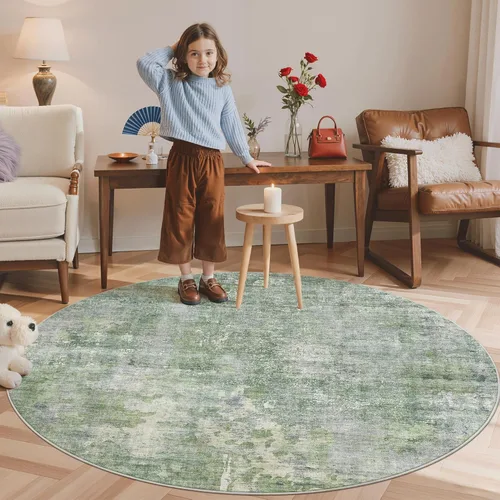 Miniatura 163 de Alfombra de pasillo Soalmost 2'6" x 10' lavable, alfombra antideslizante para cocina, baño, lavandería, alfombras vintage ultra delgadas para Beige