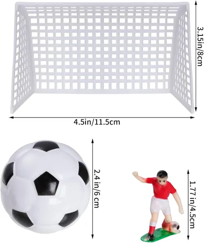 Miniatura 2 de Pistha 18 piezas de decoración de pastel de fútbol, decoración de balones de fútbol, figura de jugador de fútbol para fiesta de cumpleaños, fiesta