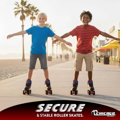 Miniatura 5 de Chicago Skates Sidewalk Roller Skates – Durable, Top Performance Indoor/Outdoor Use Skate Shoes for Girls & Boys, High-Top Boot Safety Youth Quad