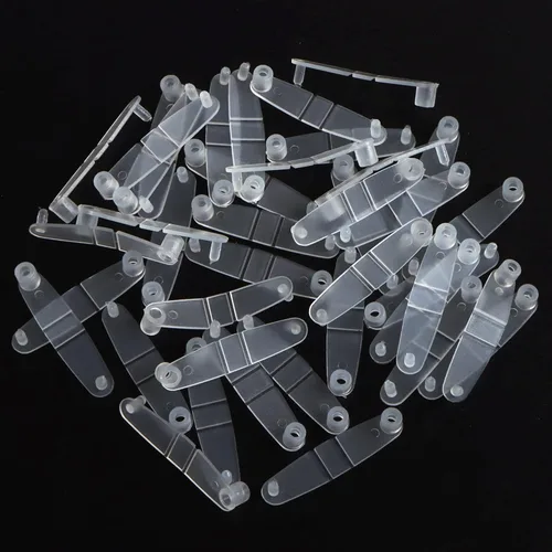 100 piezas de anillos de plástico para conector, pestañas planas para llavero a presión, botón de hebilla transparente para tarjetero, soporte para