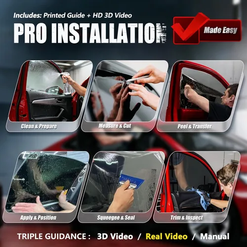 Miniatura 9 de Vepagoo 3% VLT - Tinte para ventana de automóvil, (20 pulgadas x 20 pies), opaco para ventanas laterales, máxima privacidad y rechazo de calor