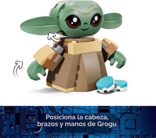Miniatura 5 de LEGO Star Wars Grogu's Homestead - Juguete de construcción para niños y niñas, juego de simulación Mandalorian con rana Sorgan y figuras de Grogu