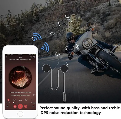 Miniatura 5 de Auriculares Bluetooth para casco de motocicleta, auriculares al aire libre, auriculares deportivos impermeables, altavoces manos libres, control