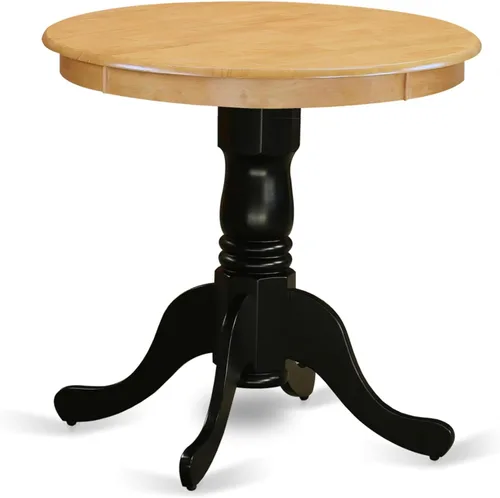 Miniatura 6 de East West Furniture EMT-BCH-TP Eden Mesa de Comedor de Cocina - una Mesa Redonda de Madera Maciza con Superficie de Mesa y Base de Pedestal, 30 x 30