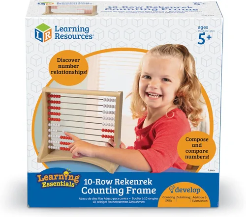 Miniatura 2 de Learning Resources Marco de conteo Rekenrek de 10 filas, ábaco para niños, juguete de conteo para niños, matemáticas, escuela en casa, a partir de 5