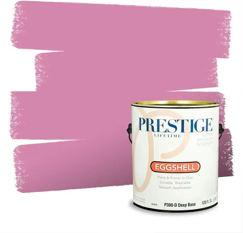 Miniatura 725 de Prestige Paints Pintura exterior e imprimación en uno, 1 galón, plano, coincidencia comparable de Valspar* Amber Rose*