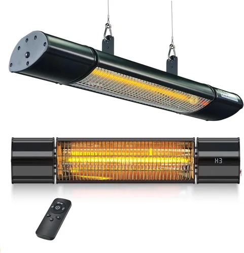 Miniatura 7 de Calentador eléctrico Outdoot independiente, calentador infrarrojo para exteriores e interiores, calentador de garaje eléctrico de 1500 W, control