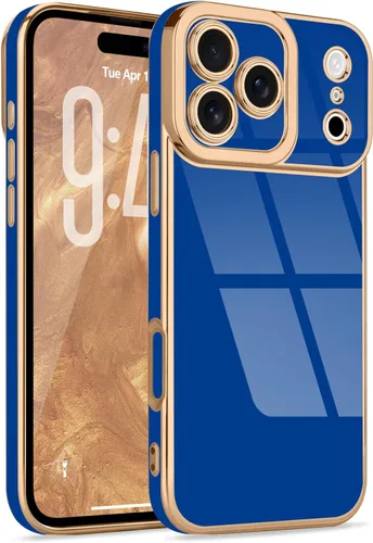 Miniatura 91 de Lafunda Diseñada para iPhone 13 Pro, fundas lujosas con chapado lindo para mujeres y niñas, elegante borde dorado, a prueba de golpes, TPU con funda