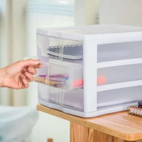 Miniatura 5 de Sterilite ClearView - Sistema organizador de almacenamiento compacto de 3 cajones (8 unidades)