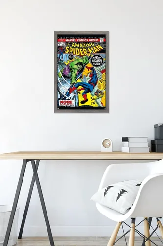 Miniatura 6 de Marvel Comics Amazing Spider-Man #120 - Póster de pared, 22.4 pulgadas de largo x 14.7 pulgadas de ancho, versión enmarcada de madera de granero