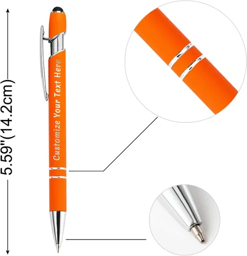 Miniatura 3 de Amlion Bolígrafos personalizados a granel, bolígrafos personalizados con lápiz capacitivo con nombre, mensaje y logotipo grabado, regalo para Variado