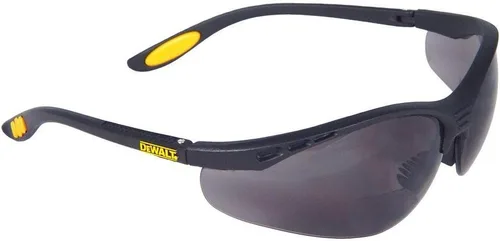 DEWALT DPG59 Reinforcer Rx-Bifocal - Gafas protectoras de alto rendimiento con patillas de goma y funda protectora para gafas, lente ahumada, 2.5