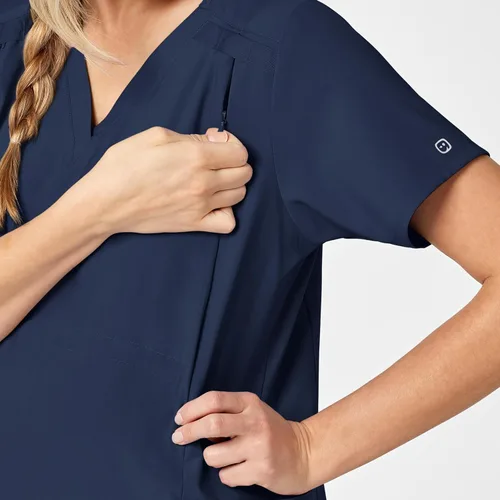 Miniatura 5 de WonderWink Top de maternidad con cuello en V