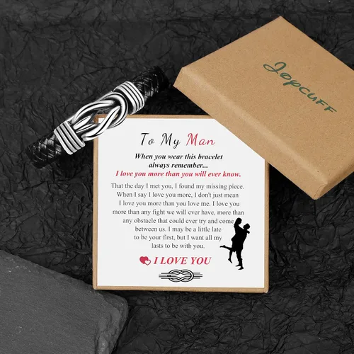 Miniatura 7 de Regalos de cuero para papá, regalo de cumpleaños, novio, marido, nieto, hermano, hijo, para el día de San Valentín, Navidad, graduación, joyería