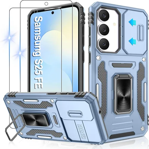 Miniatura 18 de Gritup para Samsung Galaxy S22 Funda con protectores de pantalla HD de 2 paquetes y cubierta deslizante para la cámara, protección contra caídas