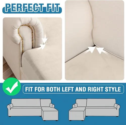 Miniatura 6 de Funda para Sofá de Terciopelo Elástico Funda de Cojín de Sofá 1 Pieza - Funda Deslizable Elástica Lavable para Asiento o Respaldo, Fundas de Asiento