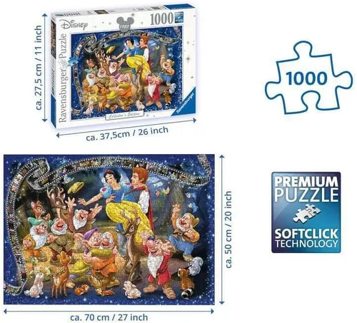 Miniatura 3 de Ravensburger Disney Snow White - Rompecabezas de edición coleccionista 1000 piezas únicas La tecnología Softclick garantiza un ajuste preciso