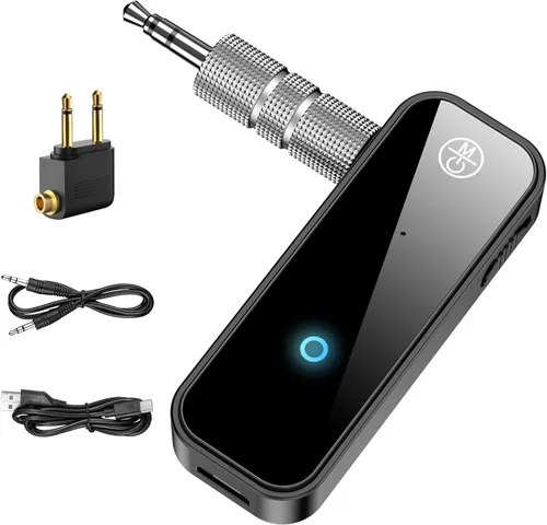 Miniatura 12 de Adaptador auxiliar Bluetooth 5.4 actualizado para automóvil, transmisor y receptor de audio Bluetooth 2 en 1 Jack de 0.138 in RCA inalámbrico Dongle