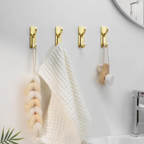 Miniatura 8 de pickpiff Ganchos Adhesivos de Pared para Abrigos - Colgador de Puerta Resistente Adhesivo, Gancho de Metal para Colgar Toalla, Bolso, Bata, Mochila