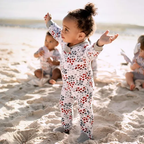 Miniatura 64 de Burt's Bees Baby - Mameluco para bebés, pijama, 100% algodón orgánico, cierre frontal, pies cerrados antideslizantes