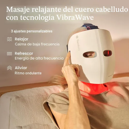 Miniatura 8 de TheraFace Therabody Mask Glo - Mascarilla LED inalámbrica para el cuidado de la piel con luz roja/azul/infrarroja y masaje relajante para el cuero