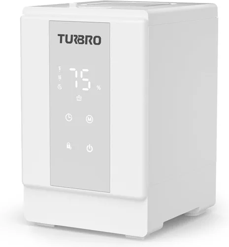 TURBRO Humidificador de vapor de acero inoxidable 304 de 4 l/1 galón, humidificador de niebla cálida para dormitorio, bebé, salida de 16.9 fl oz/h,