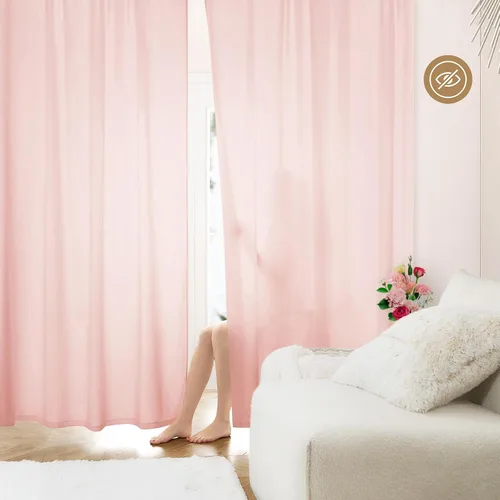 Miniatura 14 de HOMEIDEAS Cortinas Transparentes de Privacidad Blancas No Transparentes, 52 X 45 Pulgadas de Largo 2 Paneles Cortinas Transparentes Filtradoras