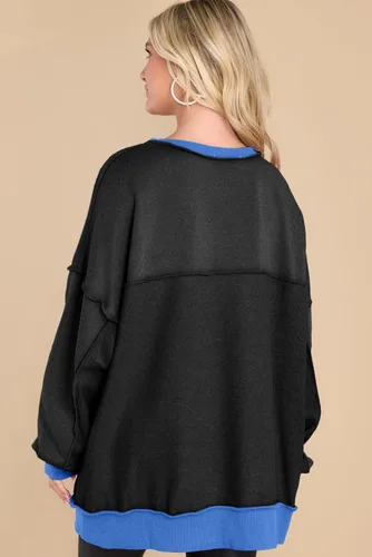 Miniatura 41 de AlvaQ - Sudadera de gran tamaño para mujer, informal, de manga larga, con botones y cuello Henley, tipo túnica