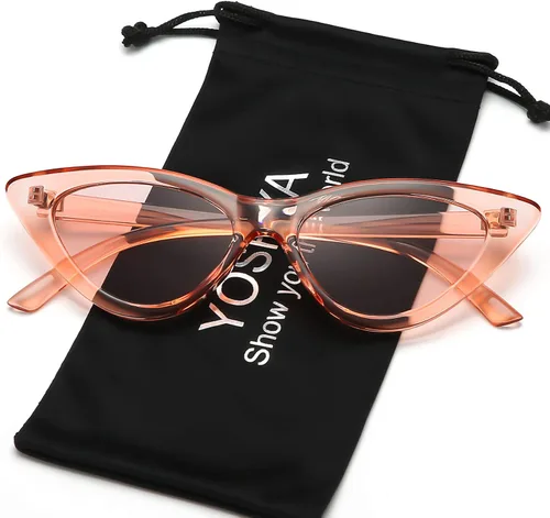 Miniatura 3 de Lentes de sol retro para mujer, con marco de plástico y diseño con estilo ojo de gato YOSHYA