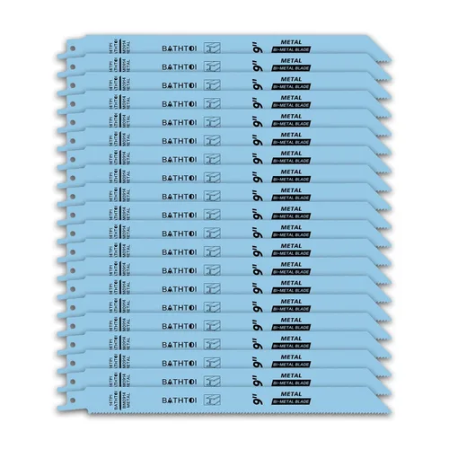 Miniatura 12 de Paquete de 25 hojas de sierra recíproca de 6 pulgadas y 18 Tpi para chapa, tuberías, corte de clavos, corte de perfiles, cuchillas Sawzall