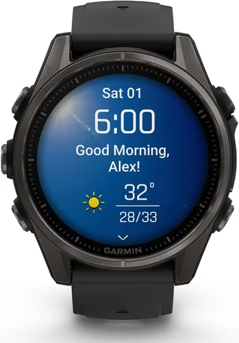 Miniatura 7 de PlayBetter Garmin Fenix 8 AMOLED Sapphire (43mm, Titanio DLC gris carbón) Reloj inteligente multideporte GPS con pantalla AMOLED de zafiro