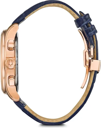 Miniatura 3 de Bulova Reloj cronógrafo de cuarzo para hombre con correa de cuero 97B170, Reloj de cuarzo, cronógrafo