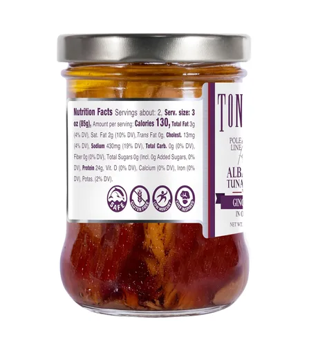 Miniatura 3 de Tonnino Atún Albacora - Trozos premium en agua con garbanzos, maíz y zanahorias - Paquete de 12 - Alternativa al salmón - Snacks proteicos - Comidas