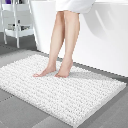 Miniatura 93 de Yimobra Alfombras de Baño Antideslizantes Lavables - Alfombra de Baño de Chenilla Ultra Suave Absorbente, Alfombra Peluda de Secado Rápido para Negro