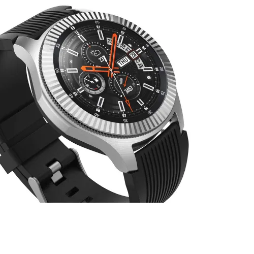 Miniatura 4 de AISPORTS Anillo de bisel compatible con Samsung Galaxy Watch 1.811 in bisel Loop cubierta adhesiva anti arañazos acero inoxidable bisel de metal