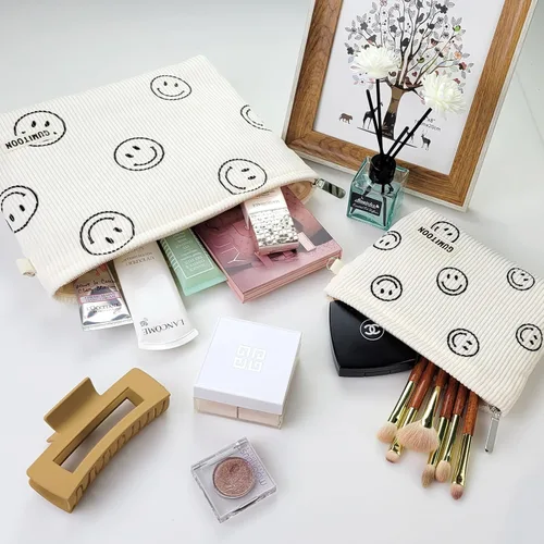 Miniatura 2 de 2 bolsas de cosméticos, bolsa de maquillaje para mujeres, organizador estético, artículos de aseo esenciales de viaje, artículos de aseo