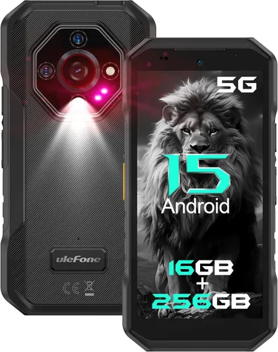 Ulefone Armor X32 Pro 5G Teléfono resistente, MTK Dimensity 6300, 16+256GB, Android 15, Widevine L1, visión nocturna de 64MP/25MP, linterna
