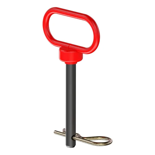 CURT 45805 Enganche de pasador de horquilla de 1/2 x 3-5/8 pulgadas con mango recubierto de goma y clip