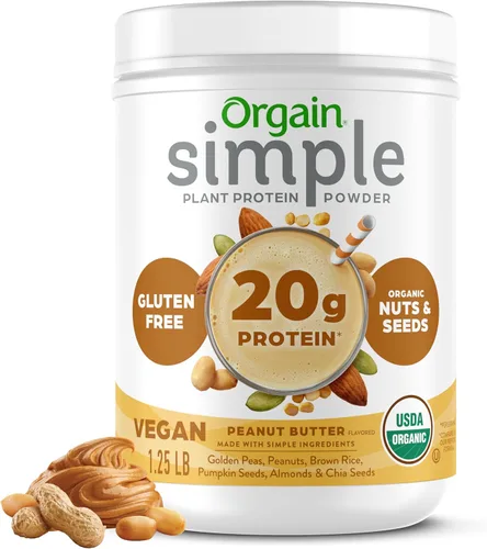 Orgain Proteína simple vegetal orgánica en polvo, 1.25 libras
