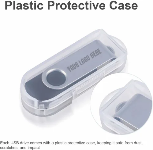 Miniatura 7 de Unidad flash USB personalizada de 4 GB, paquete de 200 unidades de memoria USB personalizadas, unidad USB personalizable, logotipo impreso, favores