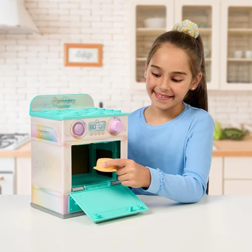 Miniatura 8 de Cookeez Makery Horno de dulces para fiestas, mezcla a tu amigo abrazos. Caliente la mezcla de masa y crea un pastel de cumpleaños interactivo cálido