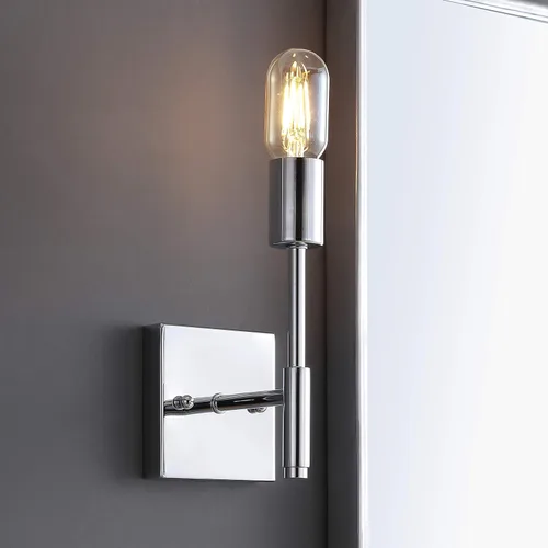 Miniatura 4 de JONATHAN Y Aplique de pared LED cromado de 5 pulgadas, lámpara de pared moderna con cable para baño, espejo de tocador, dormitorio, pasillo