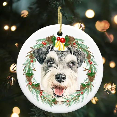 Miniatura 20 de Colgante de perro esquimal americano de 3 pulgadas para decoración de árbol de Navidad, bonito adorno de día festivo para cachorros, regalos