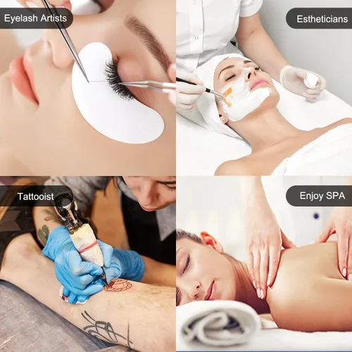 Miniatura 7 de Lámpara LED de suelo Half Moon con bandeja de herramientas para técnicas de pestañas, extensiones de pestañas, esteticistas, cuidado de la piel