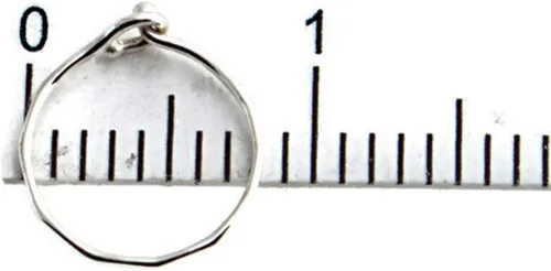 Miniatura 37 de Aretes de plata de ley abiertos para cartílago, tragus, delgados, calibre 22